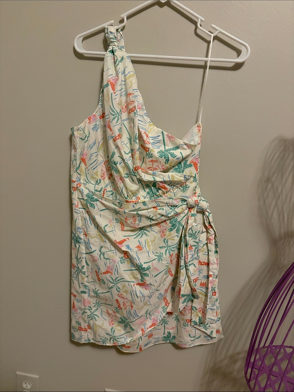 Karlie Tropical One Shoulder Dress NWOTs